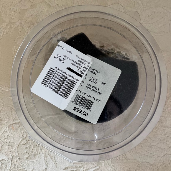 NWT- David’s Bridal Silver Bridal Comb w Rhinestones and Crystal Clusters - Picture 4 of 4